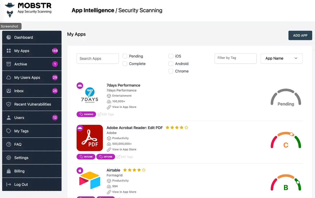MOBSTR Dashboard
