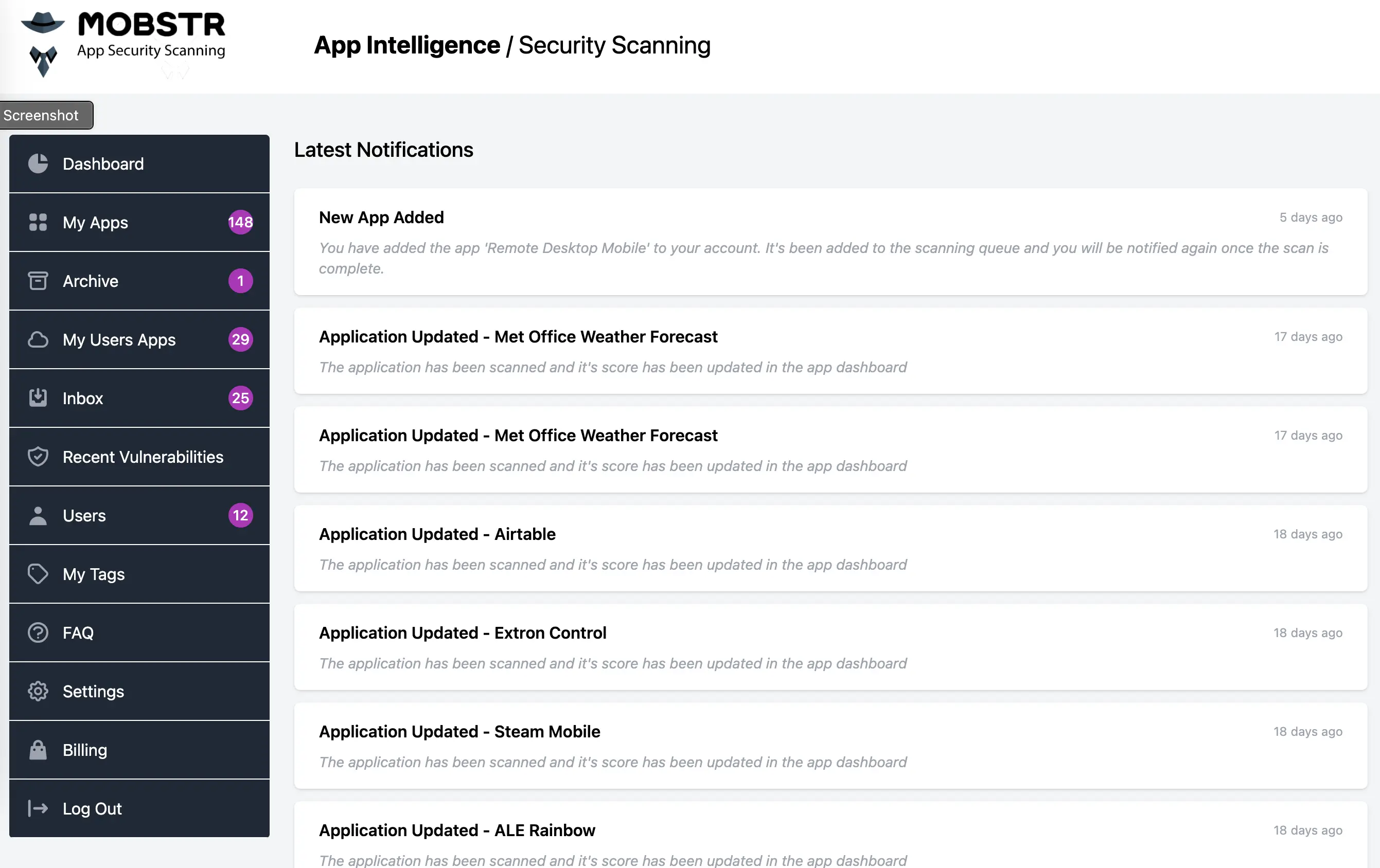 MOBSTR Dashboard